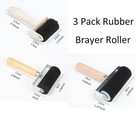 3 Pack Rubber Roller Brayer Rollers 1 4 2 4 4 Inch Art Craft Roller For Print   