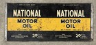 Gas   Oil Vintage National Motor Oil Advertising Tin Metal Quart Can Flattened