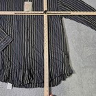 New Boxer Mens Vi Xl Button Down Shirt Black Striped Viscose Made In Italy Liuto