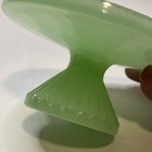 Mini Jadeite Glass Cupcake Size Pedestal Cake Plate 4  W X 2  H