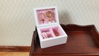 Dollhouse Wood Jewelry Box Necklaces Earrings Bracelet 1 12 Scale Miniature