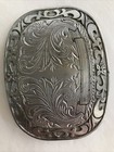 Silver Tone Belt Buckle Engraved Swirl Design  Place For Engraving Vintage