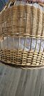Vintage Circa 1980 s Infant Moses Basket  With Handles Woven Basket Infant Bed