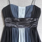 Vintage Dress Barn 8 Gray Black Ruched Chiffon Babydoll Cocktail Party 90s Y2k