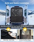 Van Chill Curtain For Ford Transit 2015-on High Roof Rear Door Blocks Cold   Bug