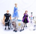5pcs Frozen Princess Cake Toppers Elsa Olaf Anna Figures Set Disney Toy Topper