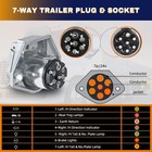 7 Way Split Pin Socket 2 Bolts  replaces 15-720 15720 
