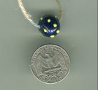 African Trade Beads Vintage Antique Old Venetian Glass Cobalt Blue Raised Eye