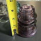 3 Glass Insulator Purple Green Clear Whitall  Brookfield