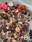Lot Of 2 Lbs Antique   Vtg Buttons Sewing Crafts Collecting Clips Buckle Variety