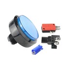 60mm Blue Arcade Round Push Buttons Illumilated Led Light With Microswitch