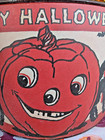 Metal Wooden Bail Handle Happy Halloween Pumpkin Bucket Retro Vintage Sm