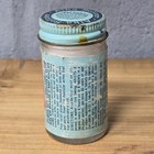 Vtg Alka Seltzer Glass Bottle W Tablets - Metal Scew Cap  Miles Company 