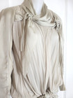 Rare Mint Vintage Rick Owens Champagne Beige Silk Blouse Top  M l Tie Front