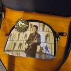 Elvis Presley Black Crossbody Bag Small Coin Purse Pin Lot Of 3 Photo Print