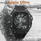Luxury Titanium Carbon Fiber Case Rubber Band For Apple Watch Ultra 3 2 1 49mm