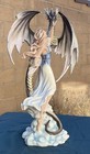 Fairy And Dragon Statue Resin Artwork 21    High 13    Wide Previously Owned