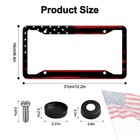 American Flag License Plate Frame Holder  Aluminum Car Accessories  2pcs