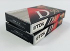 Lot Of 2 Tdk D90 Blank Cassette Tapes Sealed New 90 Min Dynamic High Output