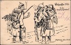1914 German Feldpost Christmas Trench Postcard Wwi