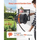 Wall Mounted Garden Hose Reel 125ft 5 8 In Hose Holder Brass Fitting   Basket