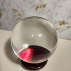 6 Inch Clear Quartz Crystal Ball With Wood Stand