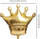 50 Pcs Wholesale - 3 Pcs  Gold Crown Foil Balloons Princess Birthday Party Decor
