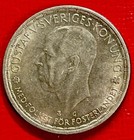 1944 Sweden 2 Kroner Silver World Coin  Enn Coins