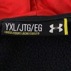 Under Armour Youth Size Xl Loose Black Fleece Red Logo Pocketed Full Zip Hoodie