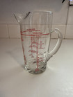 Vintage Cocktail Glass Mixing Pitcher With Recipes Rare