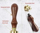 Phoenix Wax Seal Stamp Rosewood Handle Set Christmas Invitations Package Seal   