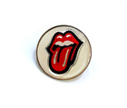 Vintage 80 s Rolling Stones  sticky Fingers  Tongue Red Silver Ivory Clubman Pin