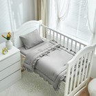 3 Pieces Crib Bedding Set Baby Ruffle Quilted Comforter With Fitted Sheet And   