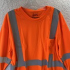 Hi Vis Orange T Shirt Ansi Class 3 Reflective Safety Long Sleeve Extra Large New