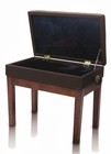 Adjustable Piano Brown Pu Leather Bench By Griffin   Vintage Design Chair Stool