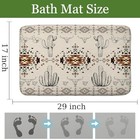 Western Bath Mat  Rustic Country Southwestern Aztec Tribal Geometric Brown-a