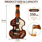 New   Guitar Shaped Whiskey Bottle Retro Glass Decanter Sticker Bar Decor Gift