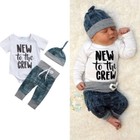 Infant Baby Boy Newborn Clothes Romper Jumpsuit  long Pants Outfits Set 0-18m
