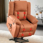 Electric Power Lift Recliner Chair  Pu Leather Chair With Vibration Massage