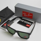 Ray-ban Sunglasses Rb4165 Justin Black Frame Green Lens 55-17