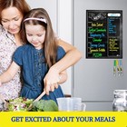 Chalkboard Menu Board 16x12 Dry Erase Weekly Meal Planner For Fridge
