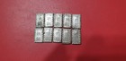 10x Japan 1853-65 Kaei Era 1 Shu Silver Uncirculated Unc Samurai Bu Coins Lot