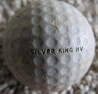Vintage Dimple Golf Ball-the Silver King Hv With Multi-marking