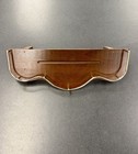 Vintage Homco Wood Wall Shelf 16  Brass Gallery Rail Plate Groove Traditional