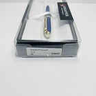 Sheaffer Prelude White Dot Navy Blue Ballpoint Pen Black Ink Gold Trim 4 5  Long