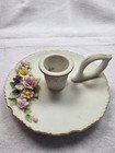 Vtg Porcelain Floral Candle Holder  By Lefton China  Made In Japan Kw4745