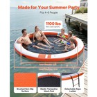 Uimoso Inflatable Floating Dock   10ft Water Dock Platform With   8ft Mesh Pool