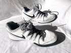 Nike Womens Leather Tennis Shoes Size 11 5 Clean White Vapor Court  Sneakers  