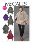 Mccall s Pattern M7255 Missescowl-neck Or Hooded Ponchos Belt Size Xs-m  4-14