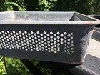 Vintage Salvaged Galvanized Factory Trays Pierced Drain Style 28 5  X 26  X 3  